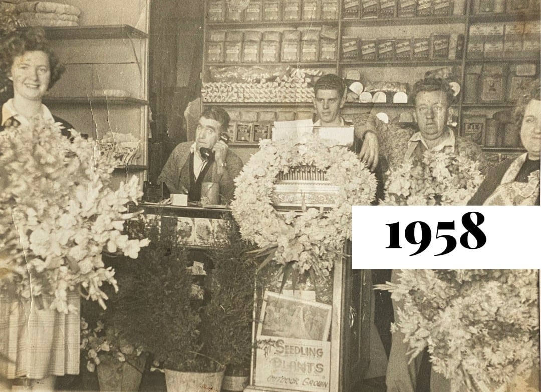 Grandfather Tony at All Diggers Florist and Nursery, 1958